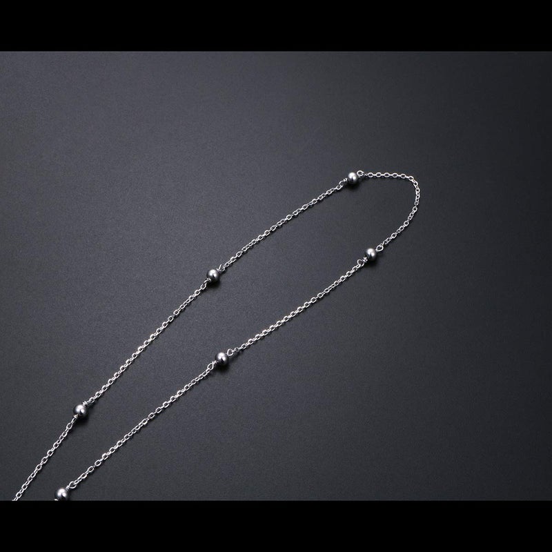 DAOCHONG S925 Sterling Silver Waist Belt Belly Chain Adjustable Charm Body Chain Bead - Image 3